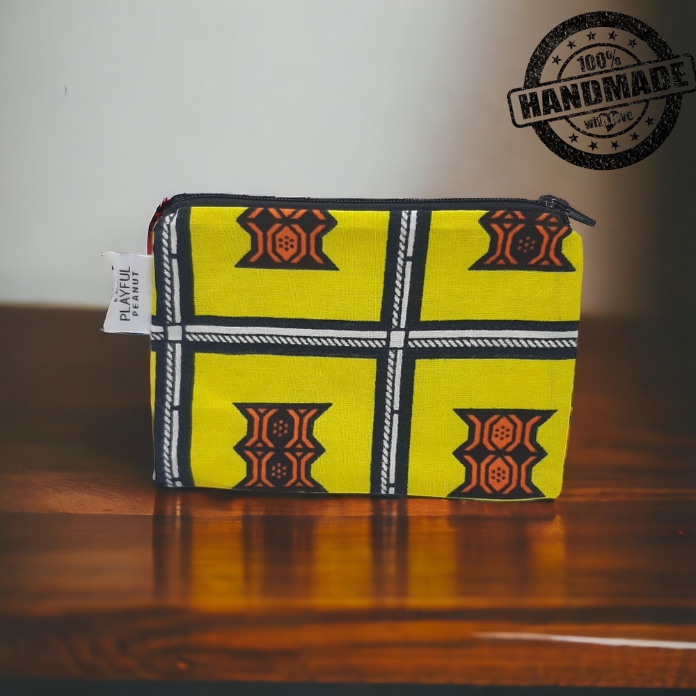 Beautiful African fabric Pouches Make up bag